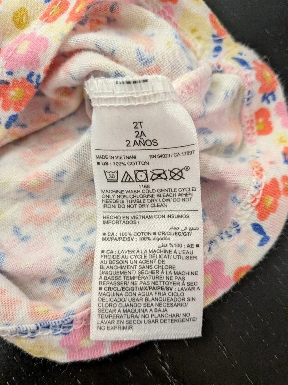Old Navy Pink Floral Girls' Short Sleeve Tee
